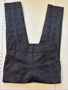 Thalian Charcoal Plaid Pull On Size XS Legging Pants Academia Preppy Nerd